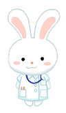 進捗を示すウサギキャラクター